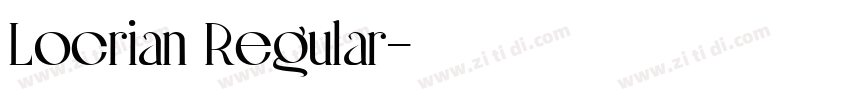 Locrian Regular字体转换